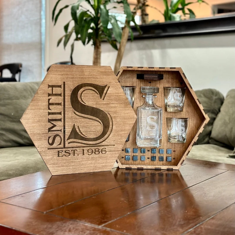 Personalized Decanter Set With Gift Box
