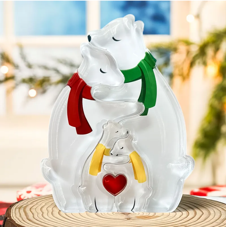 Hugging Bear Family - Acrylic Bear Family Puzzle