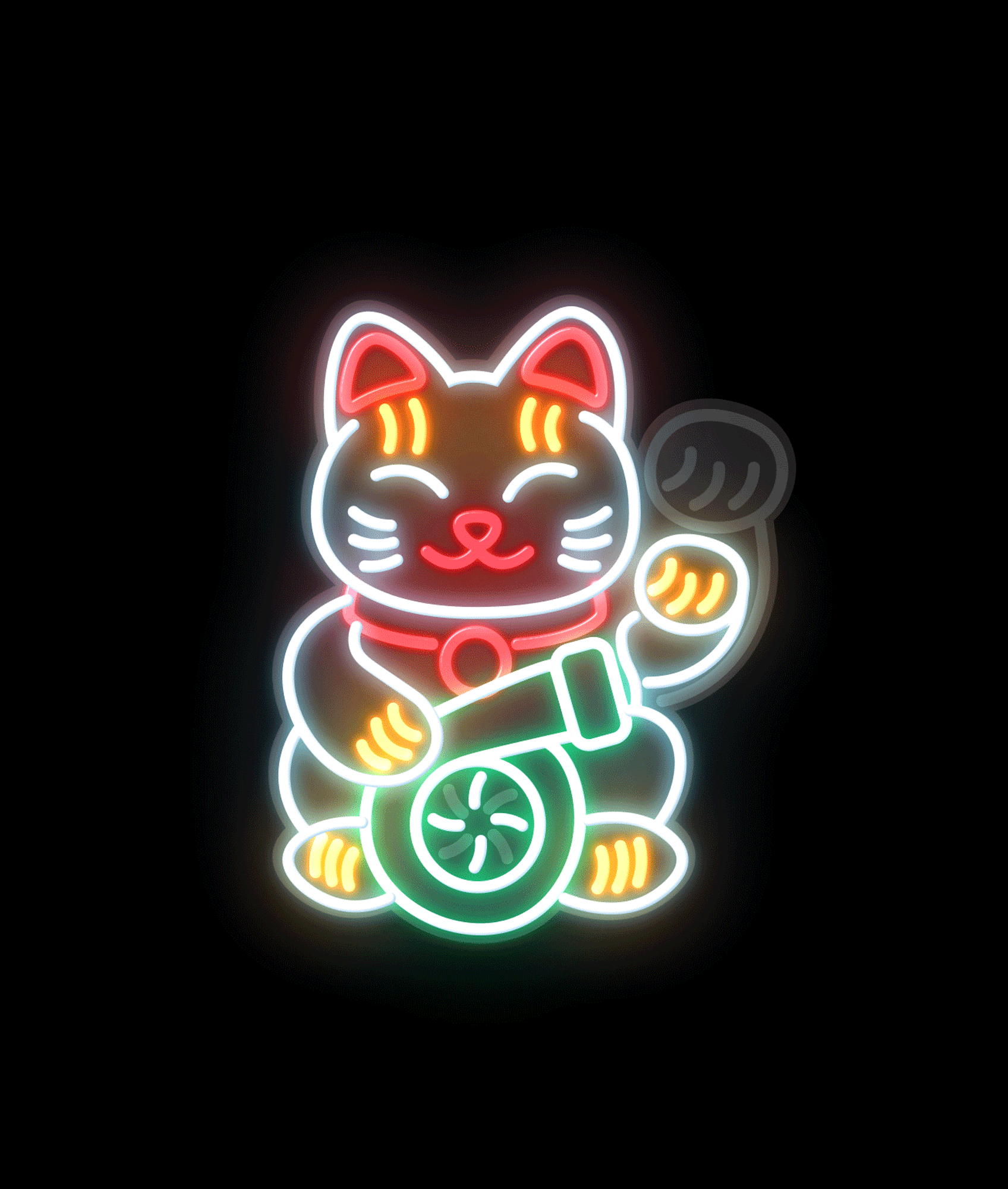 *NEW* Turbo Cat - LED Sticker