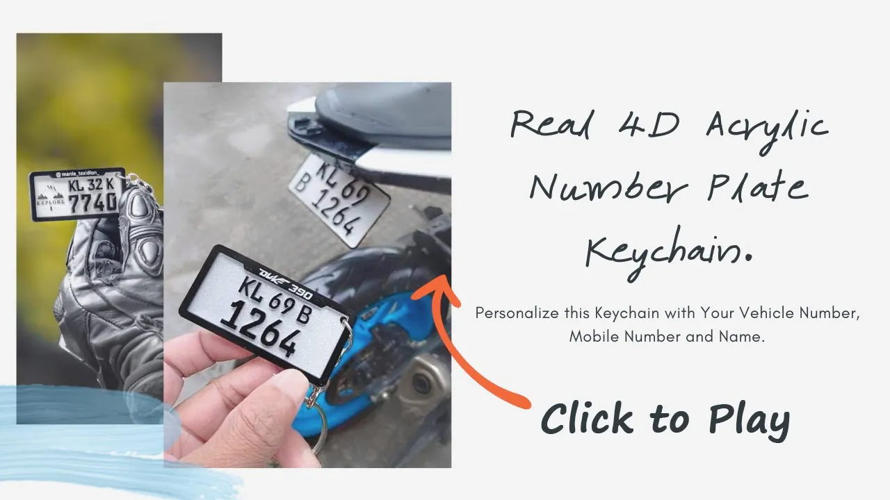 REAL 4D NUMBER PLATE KEYCHAIN