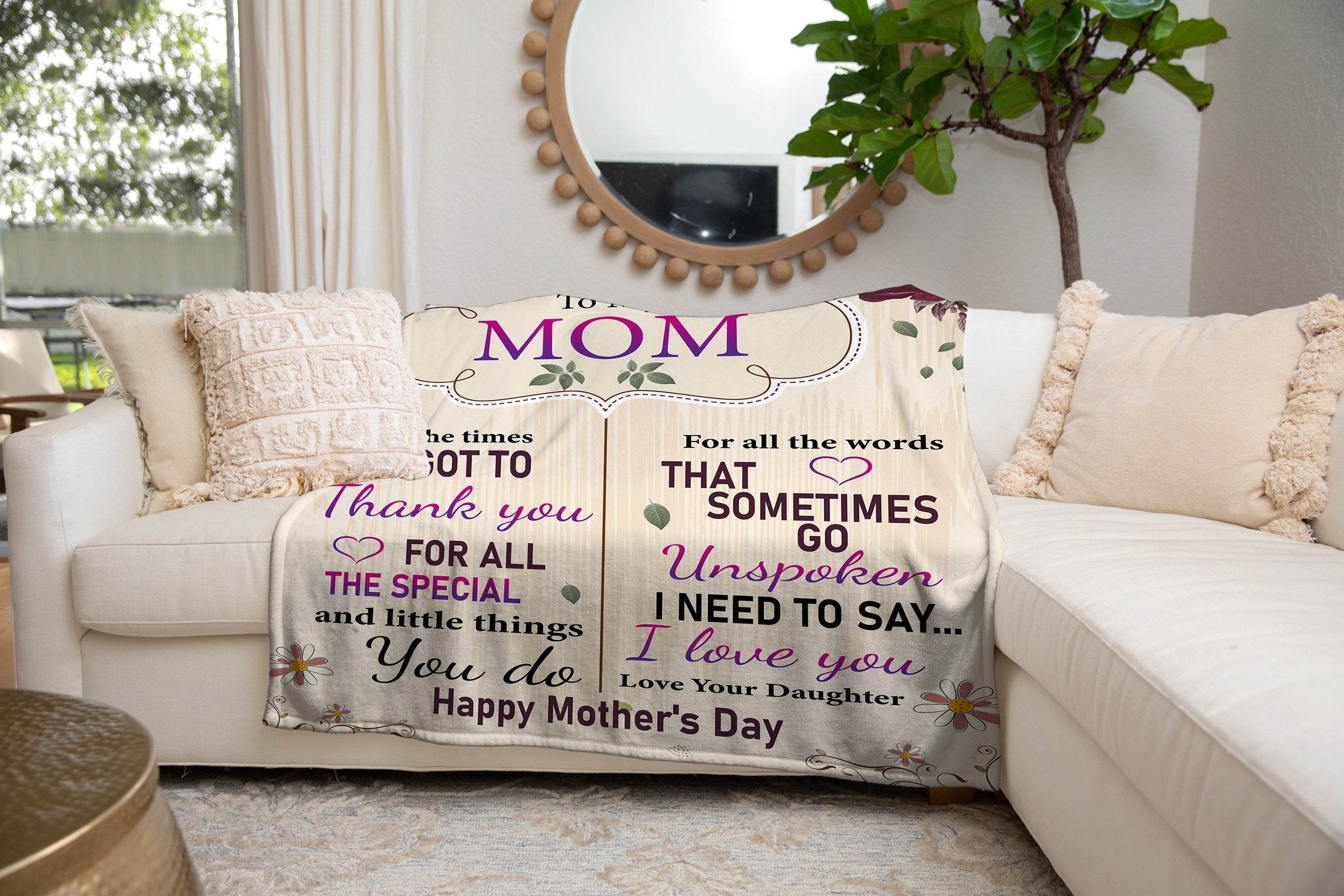 💖For Mom Blanket👩TO MOM Happy Mother's Day Premium Mink Sherpa Blanket