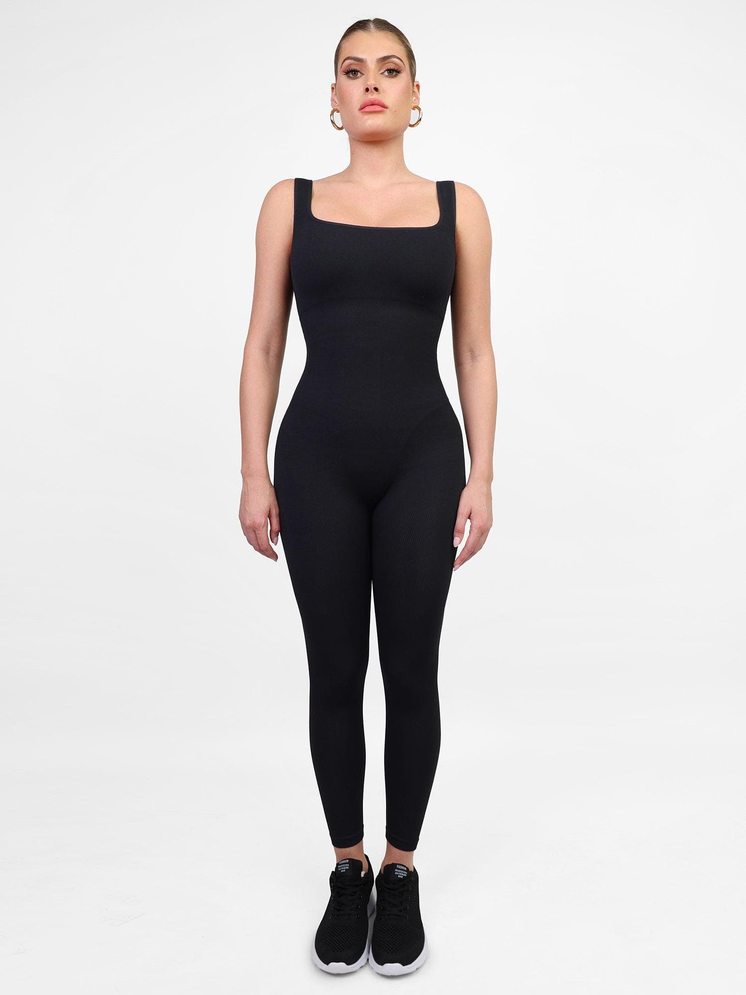 Seamless Square Neck One Piece Sport Jumpsuit