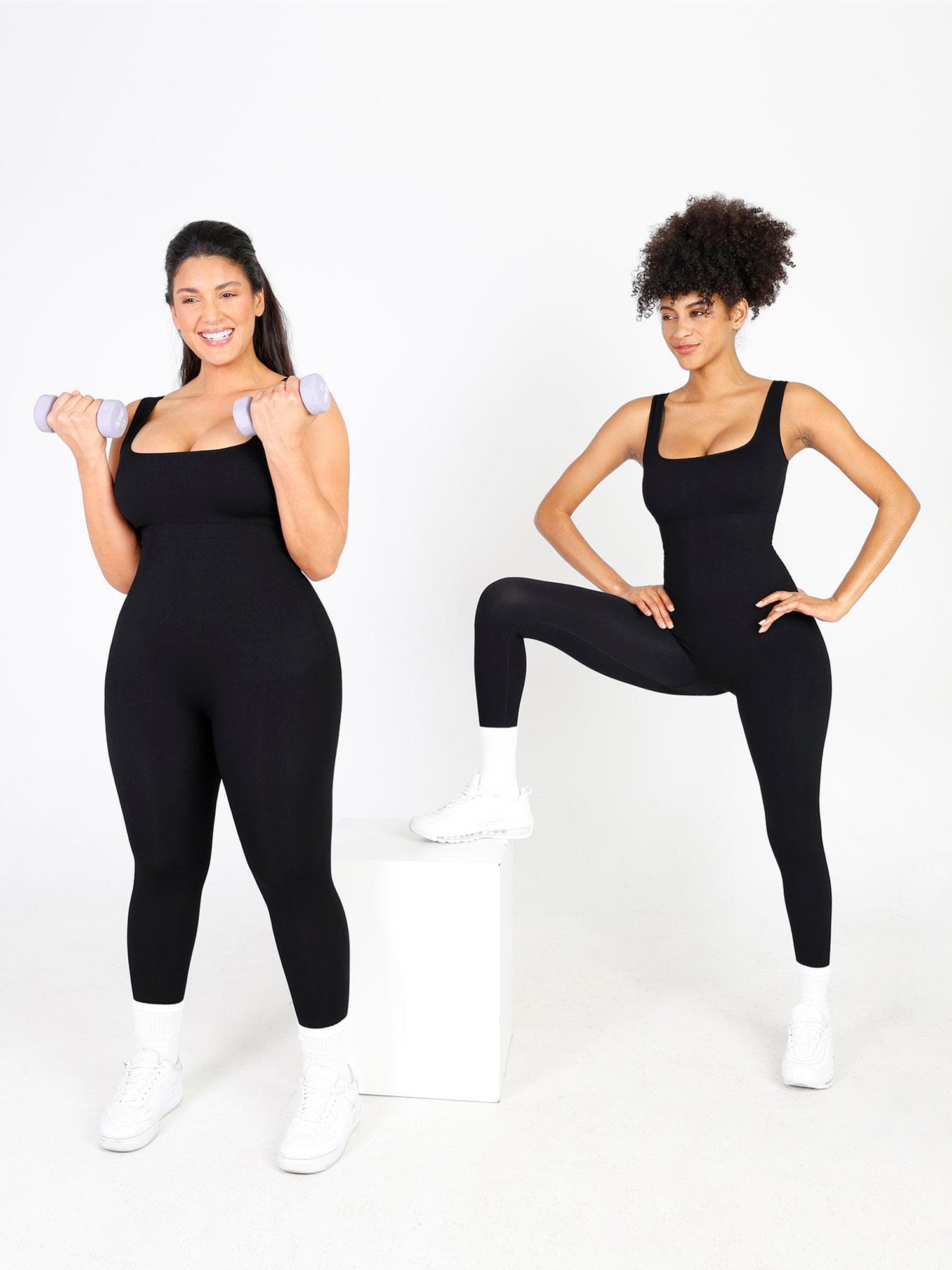 Seamless Square Neck One Piece Sport Jumpsuit