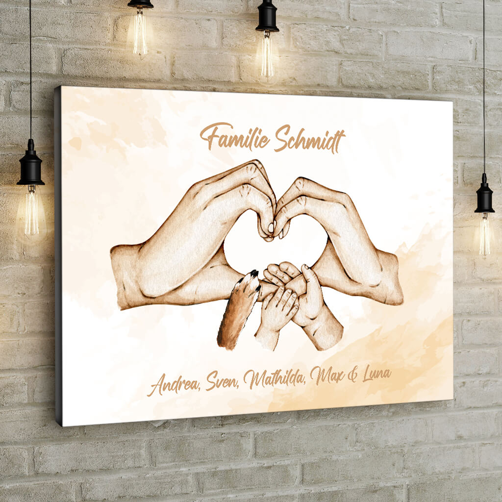 Personalized Canvas "Family Happiness"