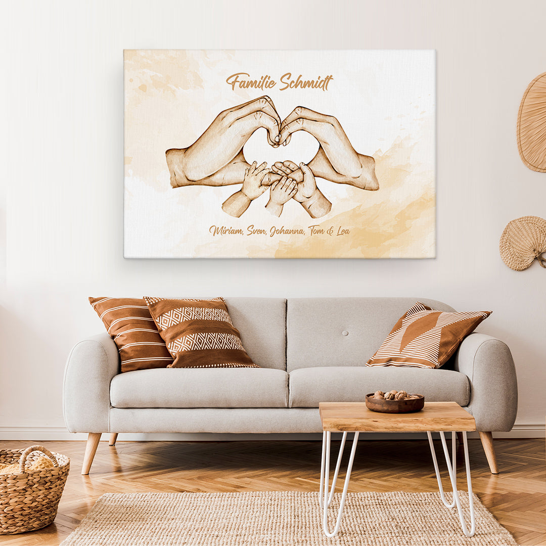 Personalized Canvas "Family Happiness"