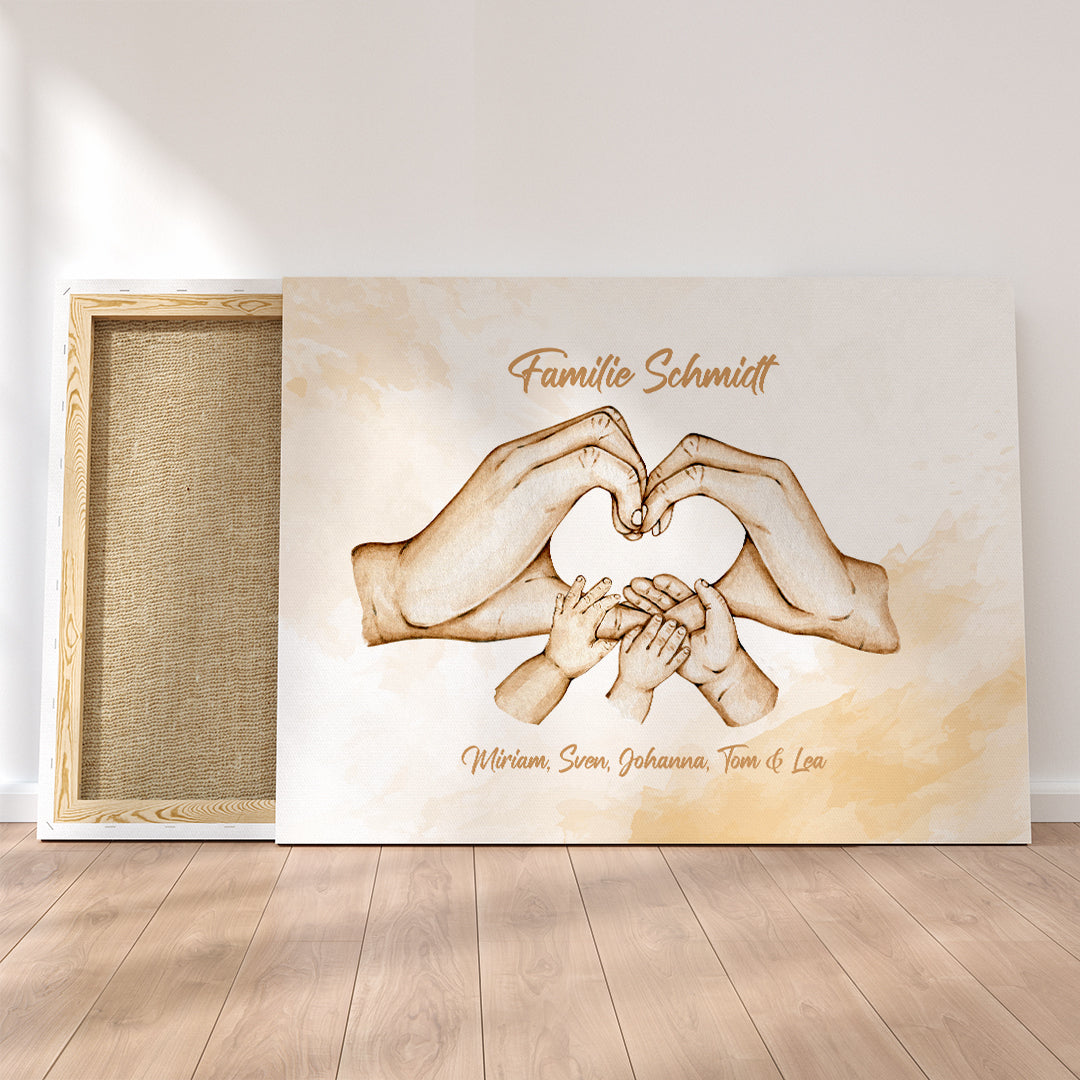 Personalized Canvas "Family Happiness"