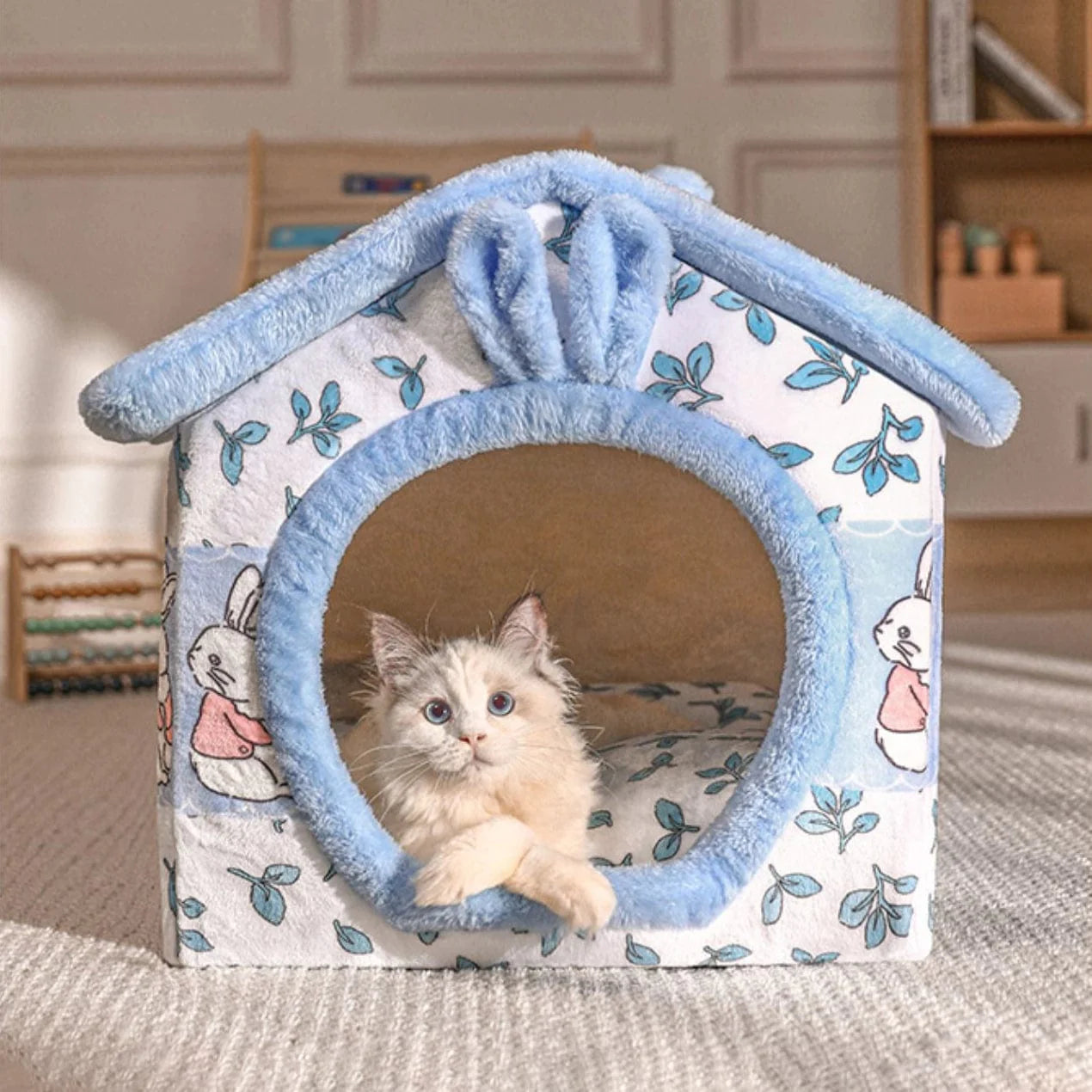 Dog/Cat  house Bed - Blue