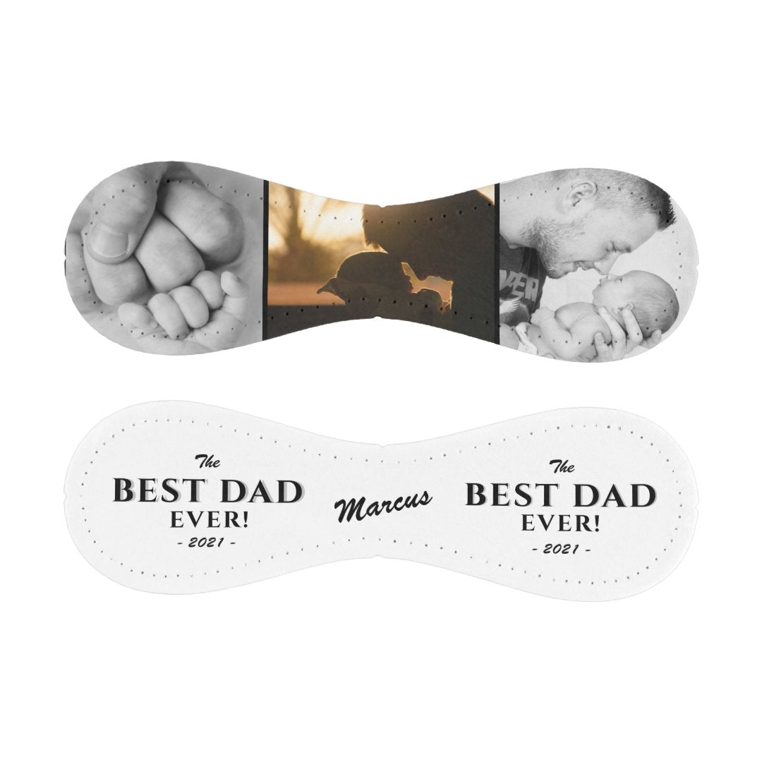Modern Best Dad Ever Father`s Day Keepsake 3 Photo Baseball