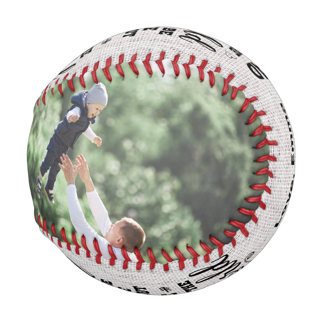 To Me You Are The World Custom Dad 2 Photo Collage Baseball